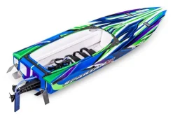 Traxxas 103076-4-GRNSET2SPARTAN SR 36-Zoll Rennboot Brushless RTR, grün Set 2 mit Traxxas Duo Ladegerät + 2x 2S LiPo-Akku 7600mAh