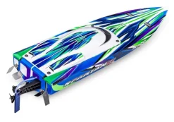 Traxxas 103076-4-GRNSET1SPARTAN SR 36-Zoll Rennboot Brushless RTR, grün Set 1 mit Traxxas Duo Ladegerät + 2x 3S LiPo-Akku 5000mAh