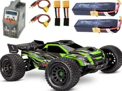 Traxxas 78086-4GRN-SET3XRT 4X4 VXL 1/7 4WD Race Truck Brushless RTR, grün Set mit 2x 4S 50C Boost 7000 Lipo, Duo Ladegerät