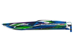 Traxxas 103076-4-GRNSPARTAN SR 36-Zoll Rennboot Brushless RTR, grün mit Selbstaufrichtung