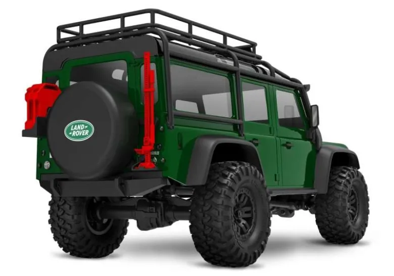 Traxxas 97054-1GRNTRX-4M Land Rover Defender 4x4 Crawler 1:18, grün - 100% RTR