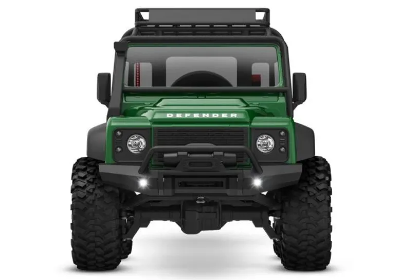 Traxxas 97054-1GRNTRX-4M Land Rover Defender 4x4 Crawler 1:18, grün - 100% RTR