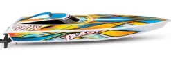 Traxxas 38104-8ORNGBLAST weiß/orange 23-Zoll Rennboot Brushed mit Akku & Lader