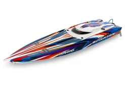 Traxxas 103076-4-ORNGSET1SPARTAN SR 36-Zoll Rennboot Brushless RTR, orange Set 1 mit Traxxas Duo Ladegerät + 2x 3S LiPo-Akku 5000mAh