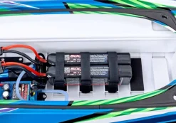 Traxxas 103076-4-ORNGSET1SPARTAN SR 36-Zoll Rennboot Brushless RTR, orange Set 1 mit Traxxas Duo Ladegerät + 2x 3S LiPo-Akku 5000mAh