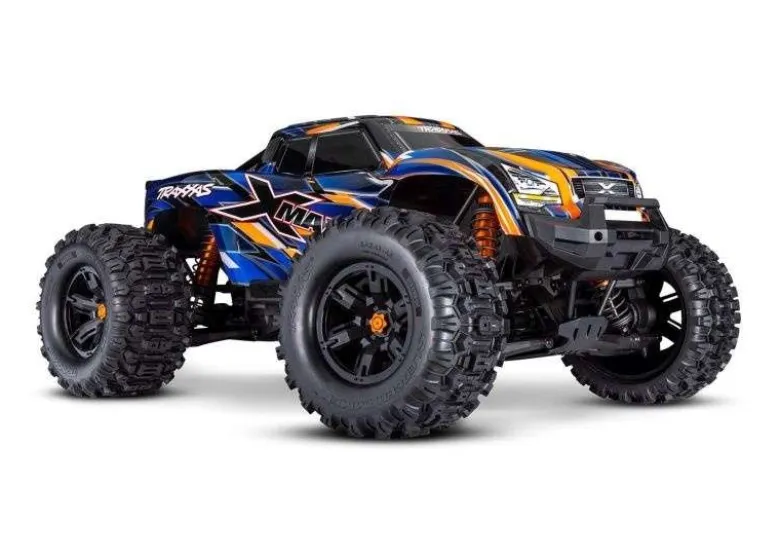 Traxxas 77096-4ORNGX-MAXX 8S 4x4 VXL Brushless Monster-Truck 1/7 RTR, orange Neuste Version < 07.2025 Belted Reifen und MG Servo