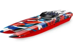 Traxxas 57046-4REDRCatamaran M41 Widebody Brushless Rennboot Rot