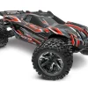 Traxxas 67376-4REDSET1Rustler 4x4 VXL HD 1:10 Brushless Stadium-Truck RTR, rot inkl. Traxxas 3S 5000 Lipo-Akku & EZ-Peak Ladegerät