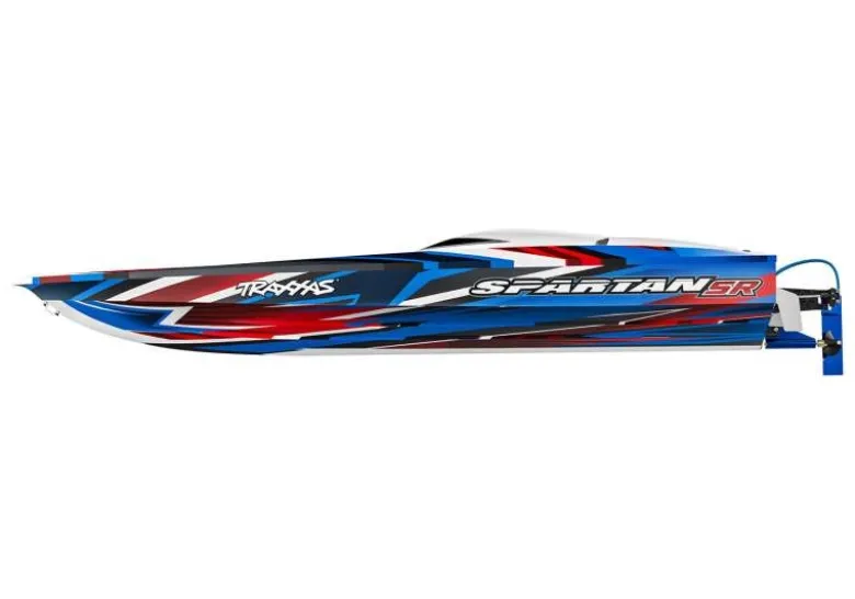 Traxxas 103076-4-REDSPARTAN SR 36-Zoll Rennboot Brushless RTR, rot mit Selbstaufrichtung