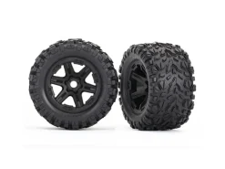 Traxxas 8672Reifen auf Felge schwarz (Talon EXT 3.8) Revo Sledge 17mm