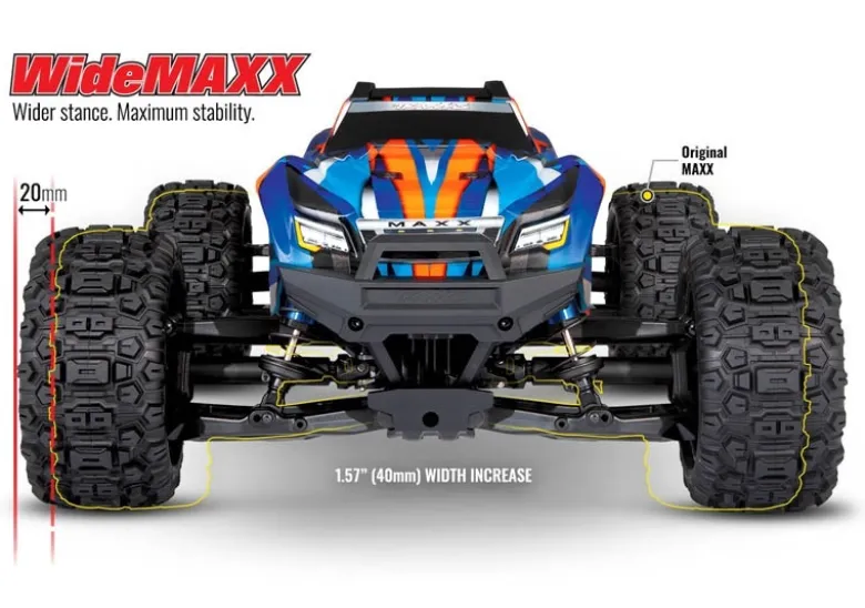 Traxxas 89086-4RNRWideMAXX 1:10 RTR TSM 4S Brushless Monster-Truck Rock & Roll