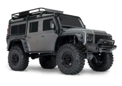 Traxxas 82256-4-SLVRTRX-4 Landrover Defender 1:10 Crawler RTR, Clipless, silber