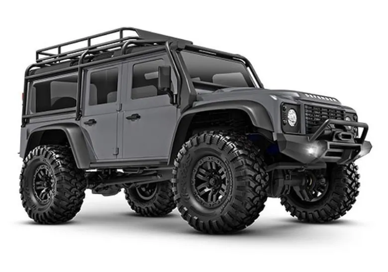 Traxxas 97054-1SLVRTRX-4M Land Rover Defender 4x4 Crawler 1:18 silber 100% RTR