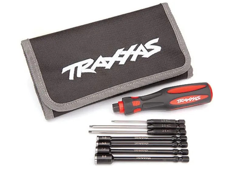 Traxxas 8712Werkzeugset Innensechskant und Steckschlüssel inkl. Tasche 7-teilig