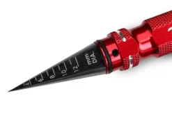 Traxxas 3433XAluminium Karosseriebohrer mit Skalierung rot eloxiert