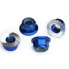 Traxxas 8447XAlu Stoppmutter 5mm selbstsichernd mit Flansch, blau (4)