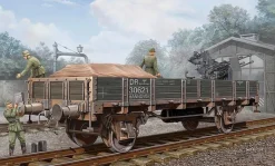 Trumpeter 751518Deutscher Eisenbahnwagen, niedrige Seitenwände 1:35
