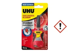 UHU 34340UHU Sekundenkleber blitzschnell PRÄZISION flüssig 3g