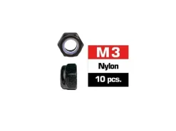 Ultimate Racing UR165300Muttern - M3 Nylon selbstsichernd - 10 Stück