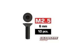 Ultimate Racing UR1612506Senkkopf - Hex (Allen) - M2.5 x 6mm