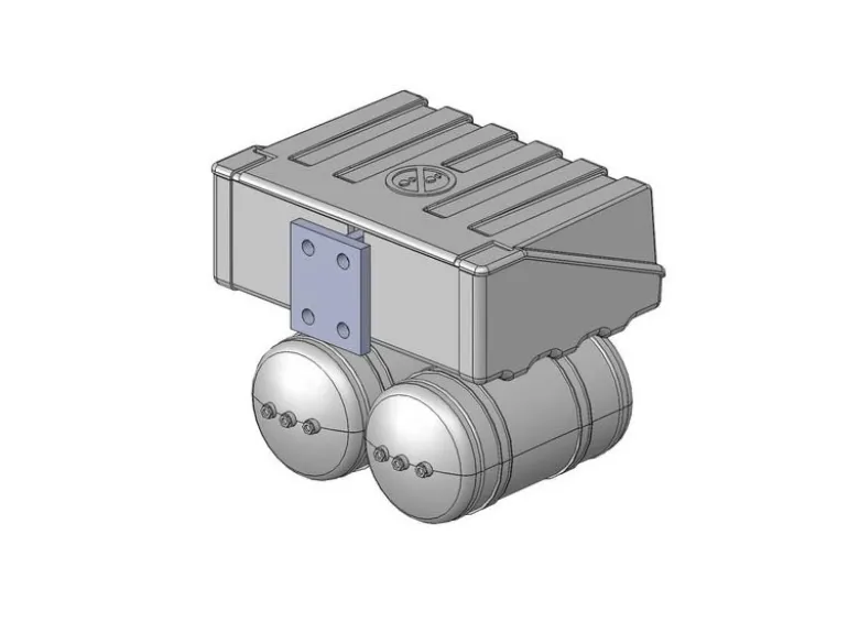 Wedico 897-WBatteriekasten mit Druckluftkessel schwarz mit Halter