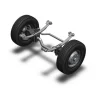 Wedico 104-WVorderachse für Standard-Fahrgestelle mit Lenkung und Rädern