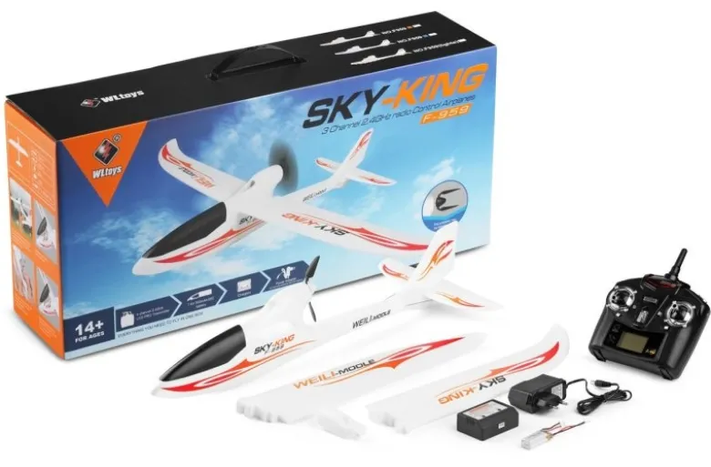 WL Toys WLF959S-BLUEWL F959S Glider 750mm RTF Blau