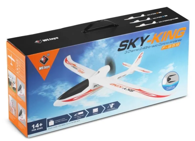 WL Toys WLF959S-BLUEWL F959S Glider 750mm RTF Blau