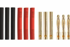 Yuki Model AM-602-3PGoldkontakt Ø2,0mm 3 Paare mit Schrumpfschlauch